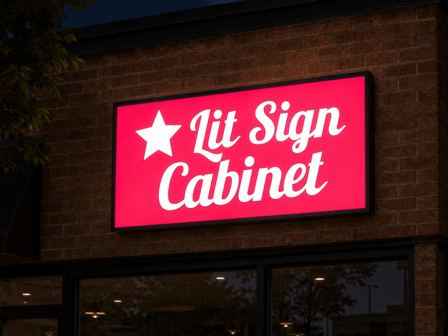 Lit Cabinet Sign