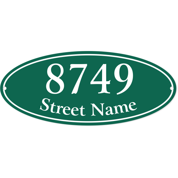 Oval Address Sign