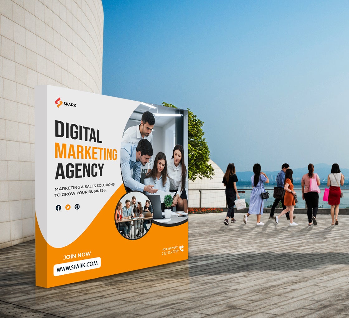Fabric Pop-Up Straight Display